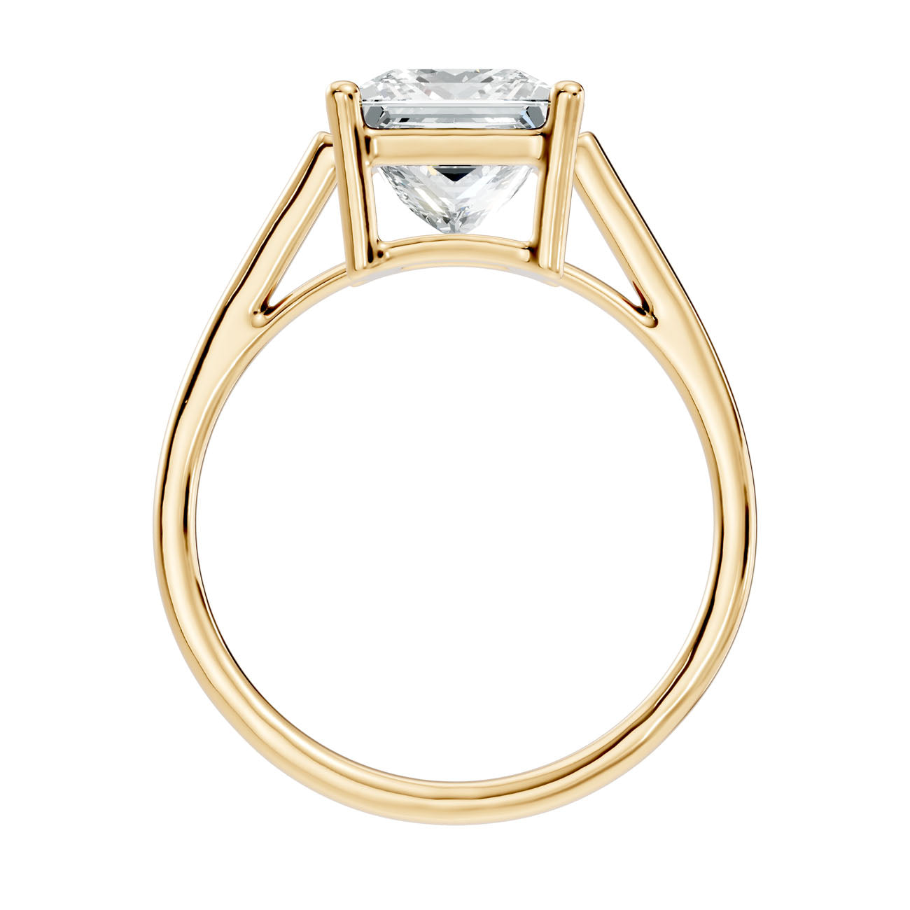 2.65 Ct. Princess Cut Diamond Solitaire Ring with Four-Prong Setting (L2-27#10012L) 5