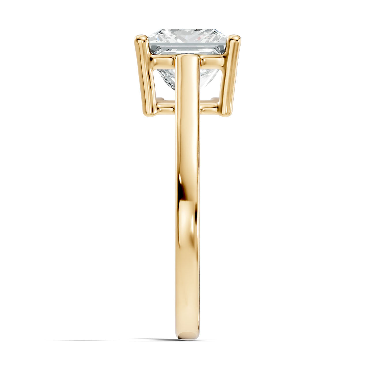 2.65 Ct. Princess Cut Diamond Solitaire Ring with Four-Prong Setting (L2-27#10012L) 9