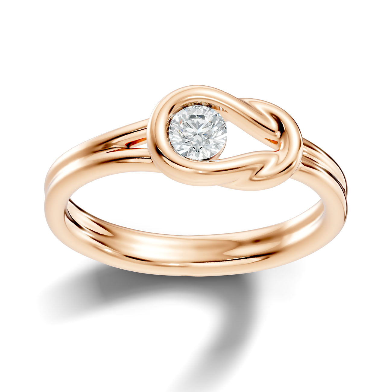 .25 Ct. Round Diamond Swirl Bezel Ring with Sculpted Loop Setting (L2-27#10013L) 8