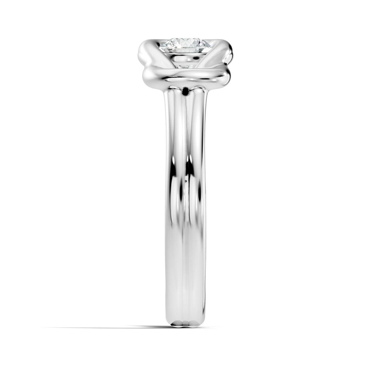 .25 Ct. Round Diamond Swirl Bezel Ring with Sculpted Loop Setting (L2-27#10013L) 12