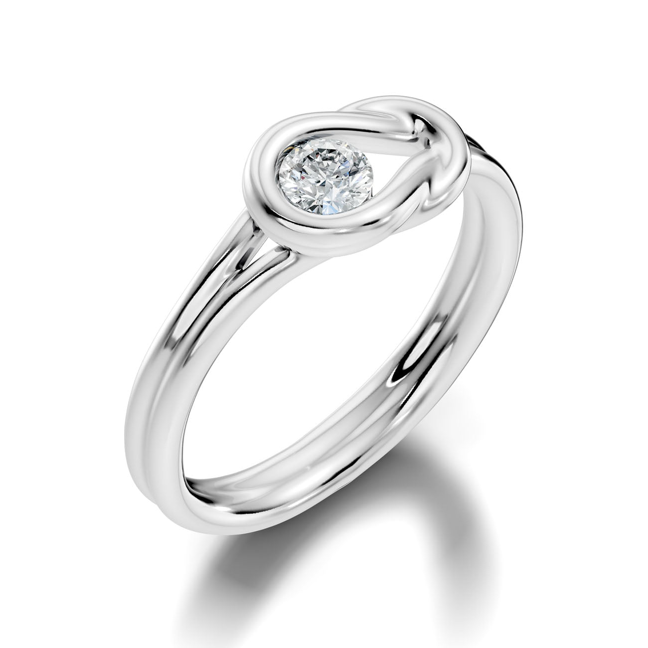 .25 Ct. Round Diamond Swirl Bezel Ring with Sculpted Loop Setting (L2-27#10013L) 13
