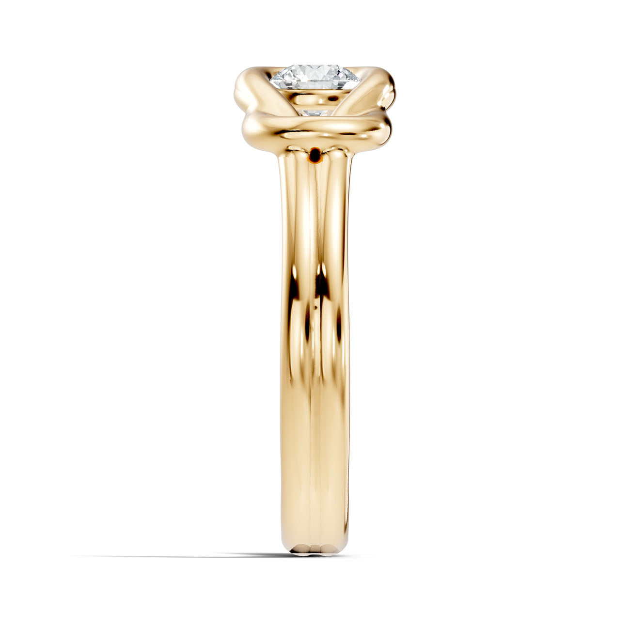 .25 Ct. Round Diamond Swirl Bezel Ring with Sculpted Loop Setting (L2-27#10013L) 15