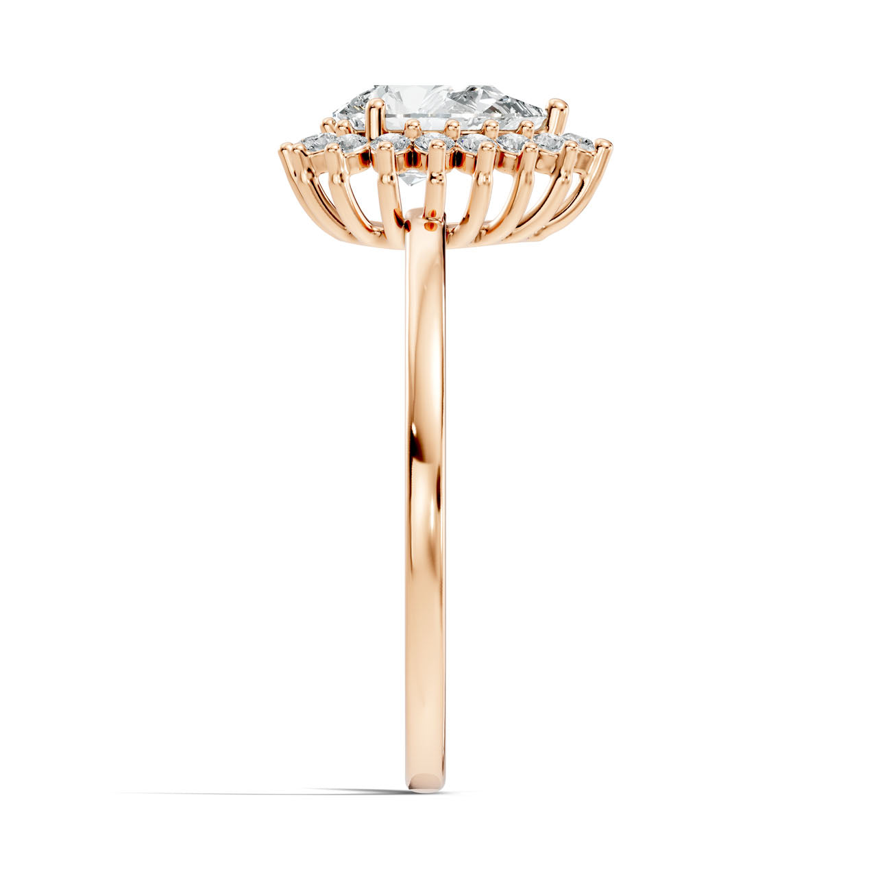 .80 Ct. Pear Diamond Halo Ring with Radiant Cluster Setting (L2-27#10016L) 14