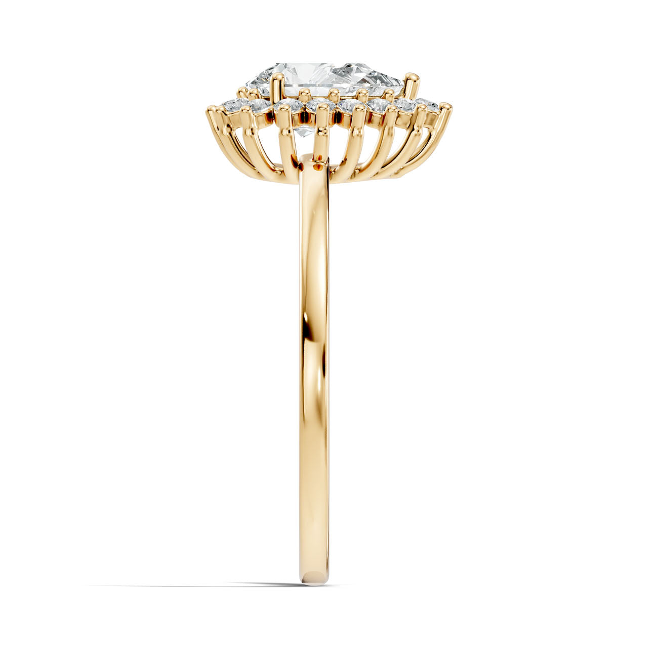 .80 Ct. Pear Diamond Halo Ring with Radiant Cluster Setting (L2-27#10016L) 11