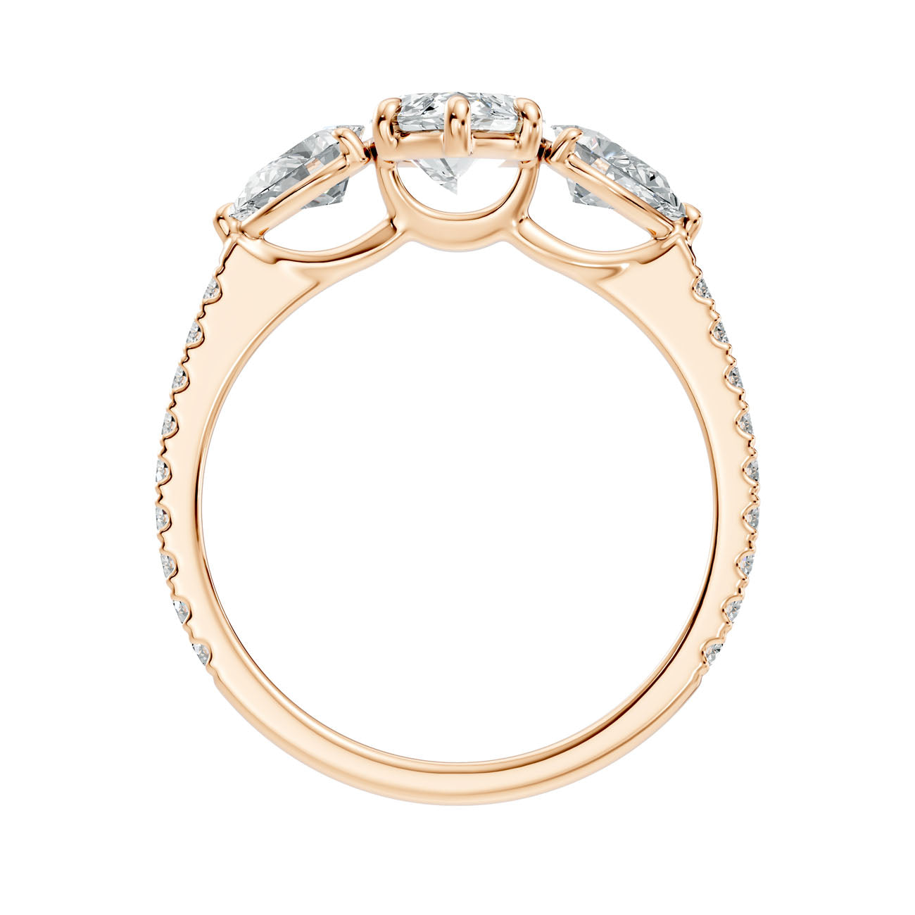 2.25 Ct. Marquise Diamond Ring with Pear Side Stones and Pavé Shank (L2-27#10024L) 13