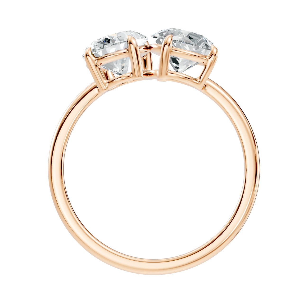 2.75 Ct. Toi et Moi Oval and Pear Diamond Ring with Dual-Prong Setting (L2-27#10026L) 13