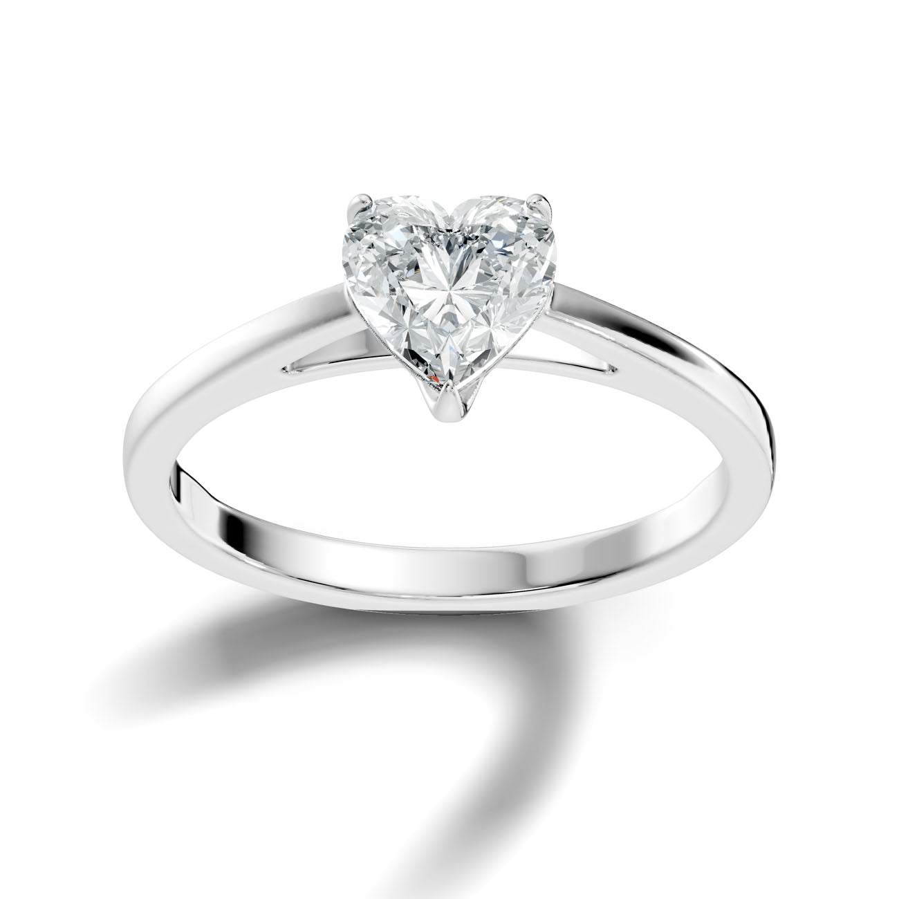 1.00 Ct Classic Heart-Shaped Diamond Solitaire Ring with Three-Prong Setting (L2-27#10028L) 8