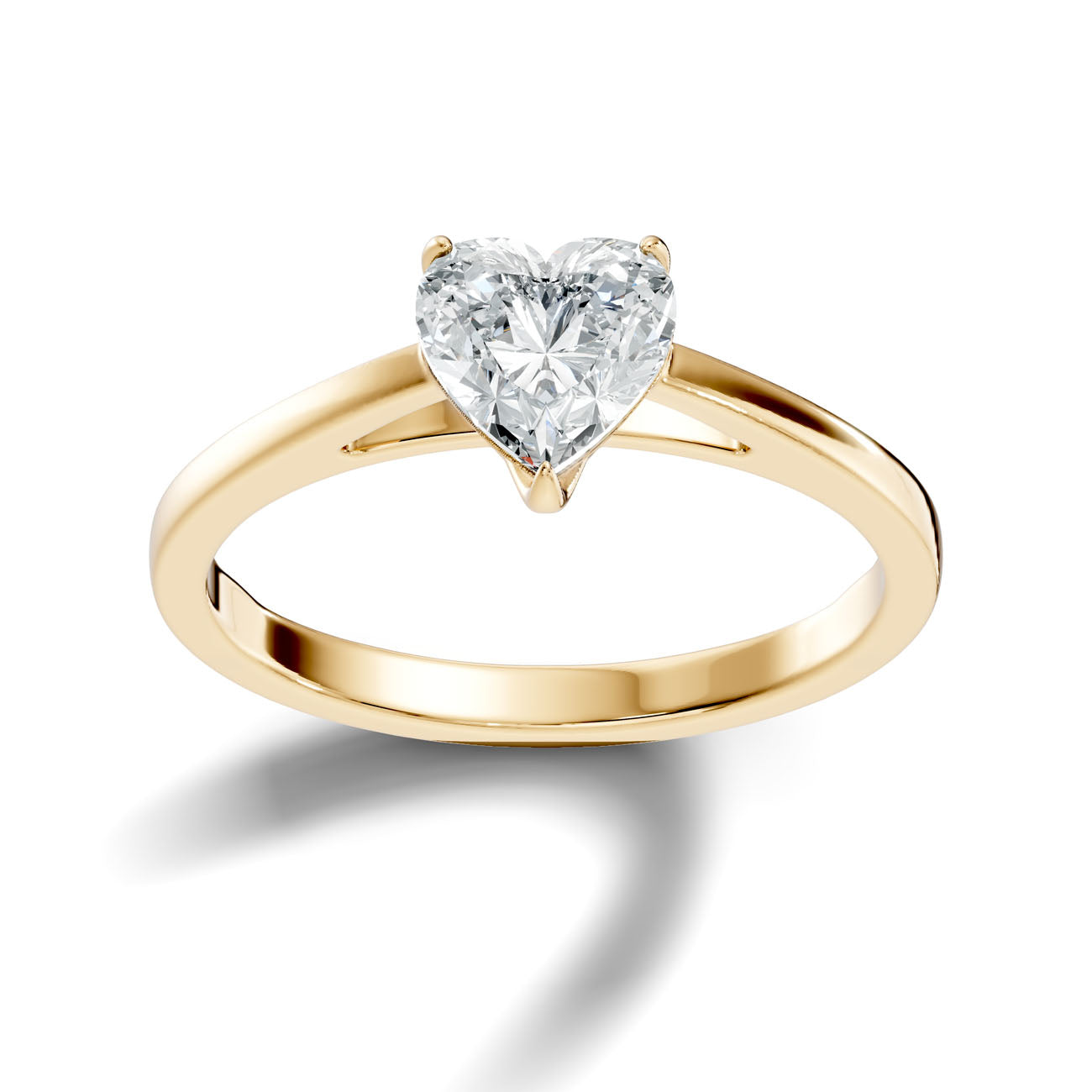 1.00 Ct Classic Heart-Shaped Diamond Solitaire Ring with Three-Prong Setting (L2-27#10028L) 4