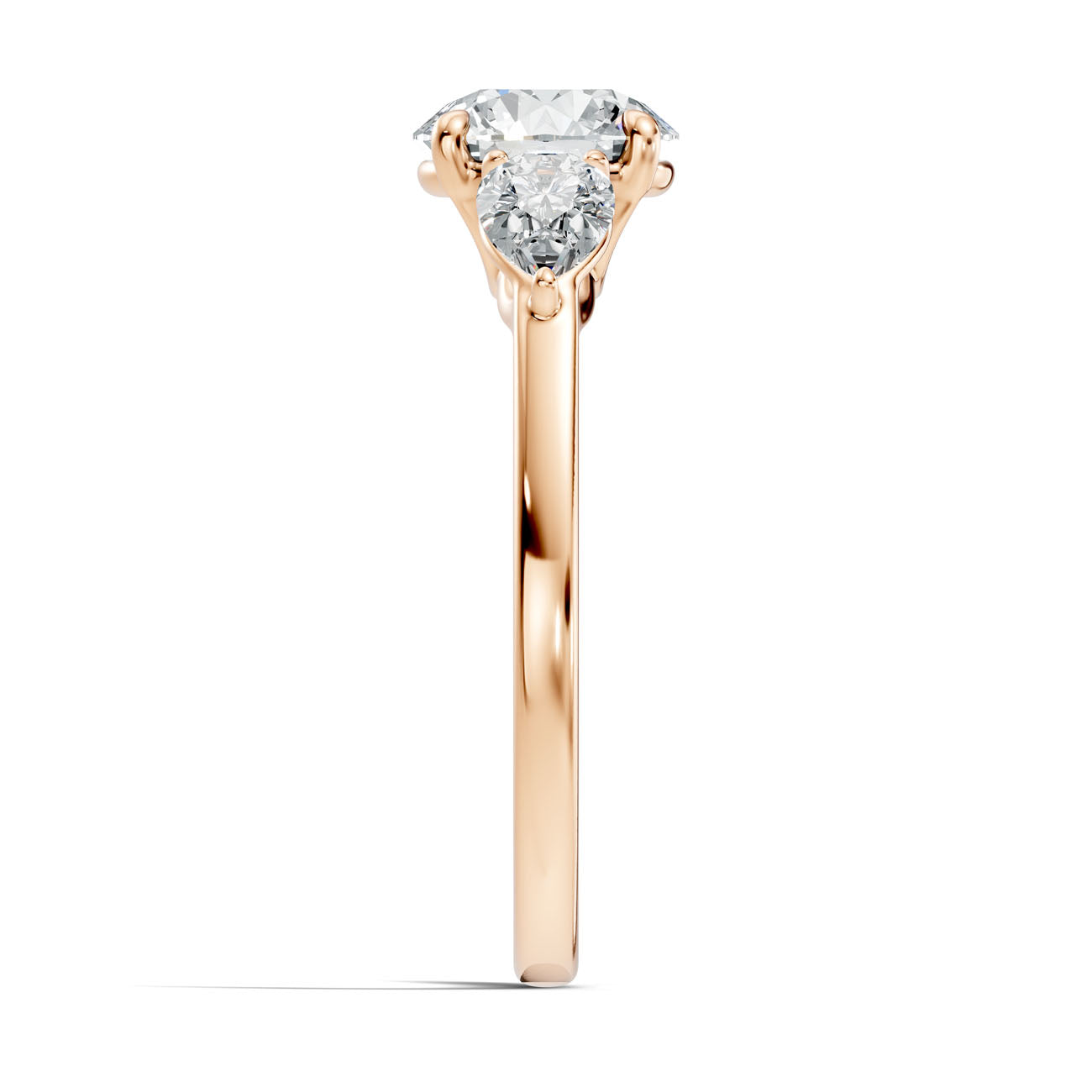 2.12 Ct. Round Diamond Ring with Pear Side Stones (L2-27#10029L) 15