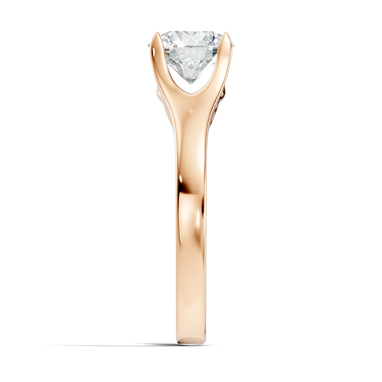 1.00 Ct. Classic Round Diamond Solitaire Ring with Sculpted Cathedral Setting (L2-27#10031L) 12
