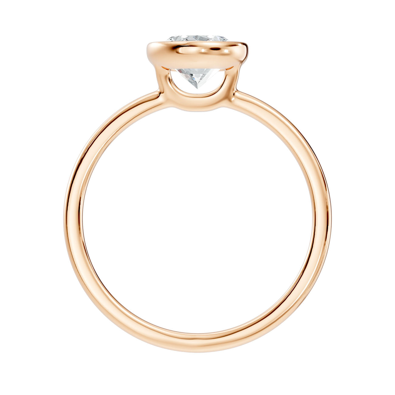 1.35 Ct. Classic Oval Diamond Bezel-Set Solitaire Ring (L2-27#10042L) 3