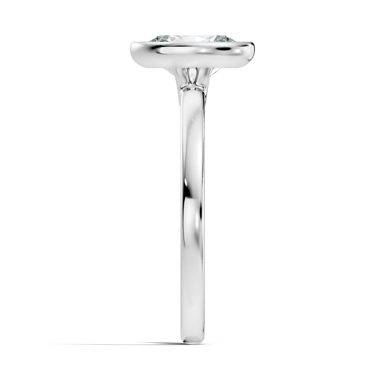 1.35 Ct. Classic Oval Diamond Bezel-Set Solitaire Ring (L2-27#10042L) 9