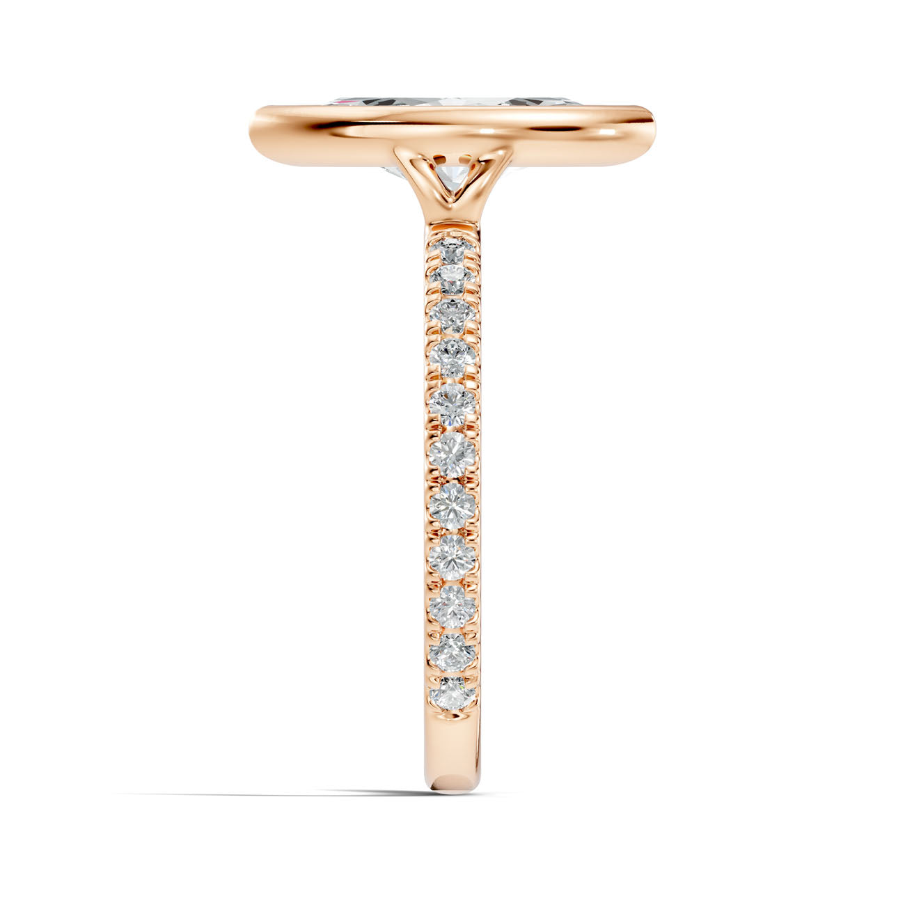 1.80 Ct. Marquise Diamond Ring with Bezel Setting and Pavé Band (L2-27#10047L) 5