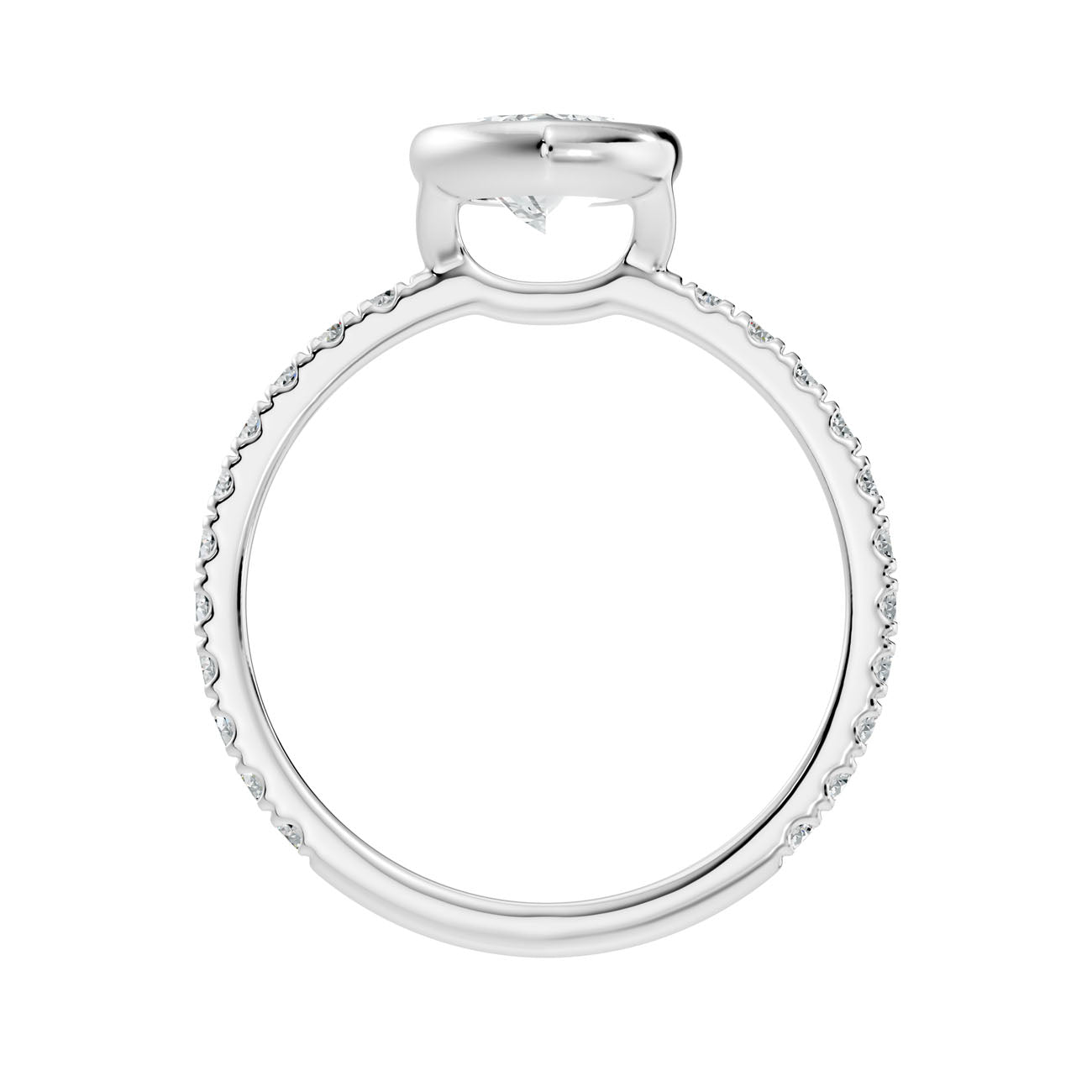 1.80 Ct. Marquise Diamond Ring with Bezel Setting and Pavé Band (L2-27#10047L) 8