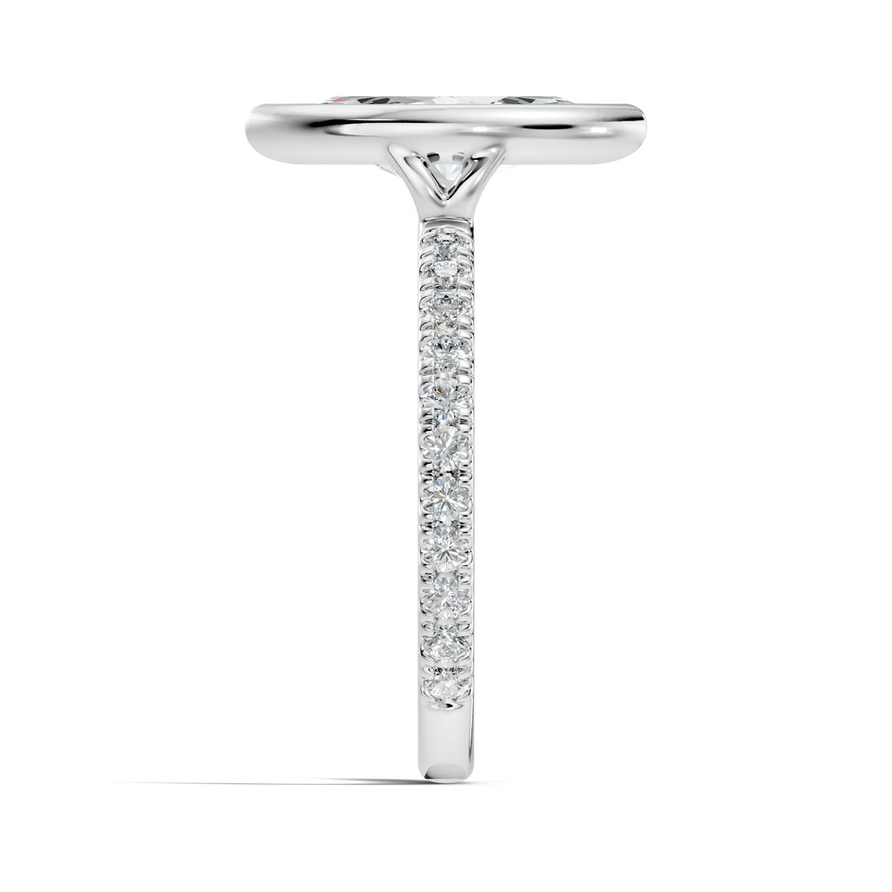 1.80 Ct. Marquise Diamond Ring with Bezel Setting and Pavé Band (L2-27#10047L) 9