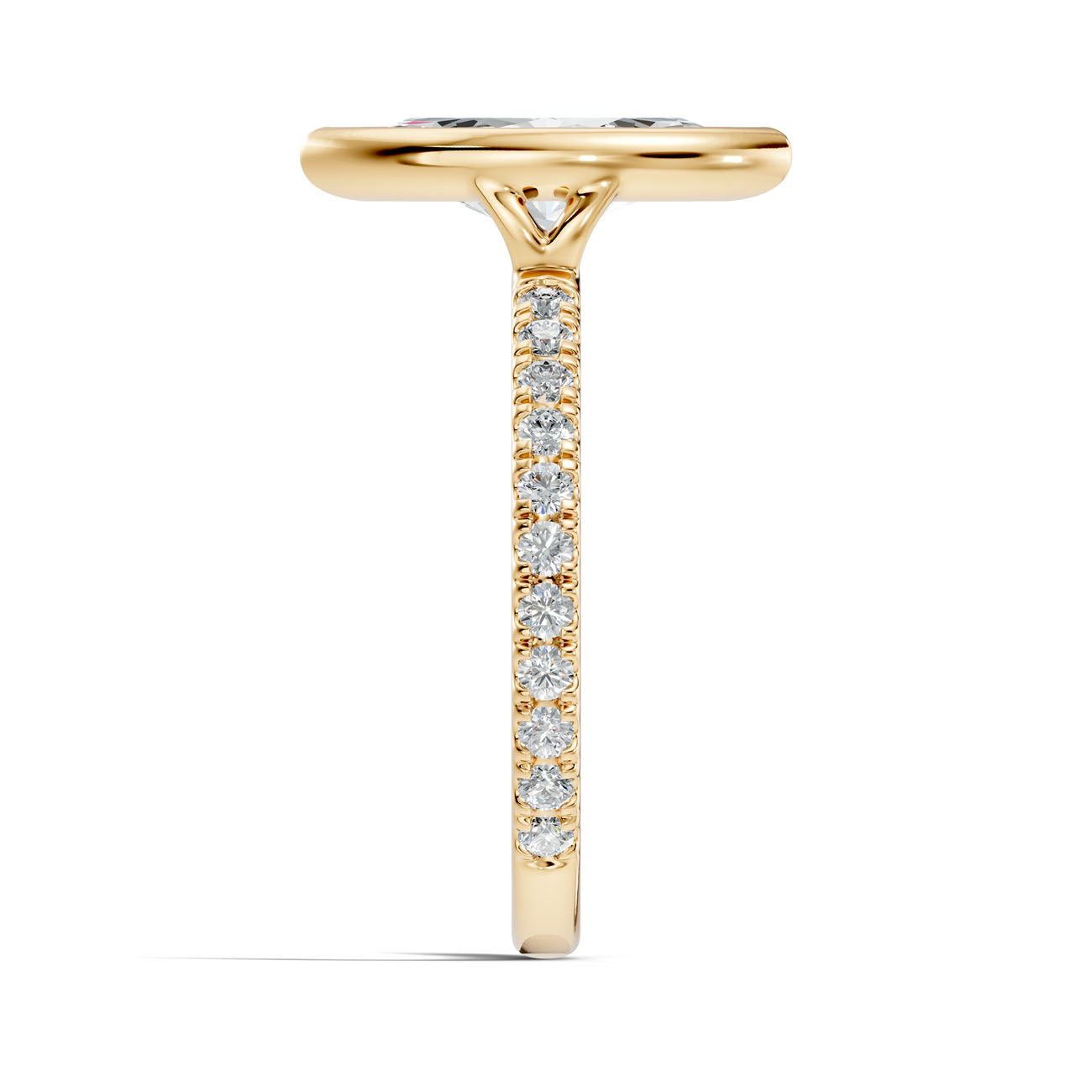 1.80 Ct. Marquise Diamond Ring with Bezel Setting and Pavé Band (L2-27#10047L) 14
