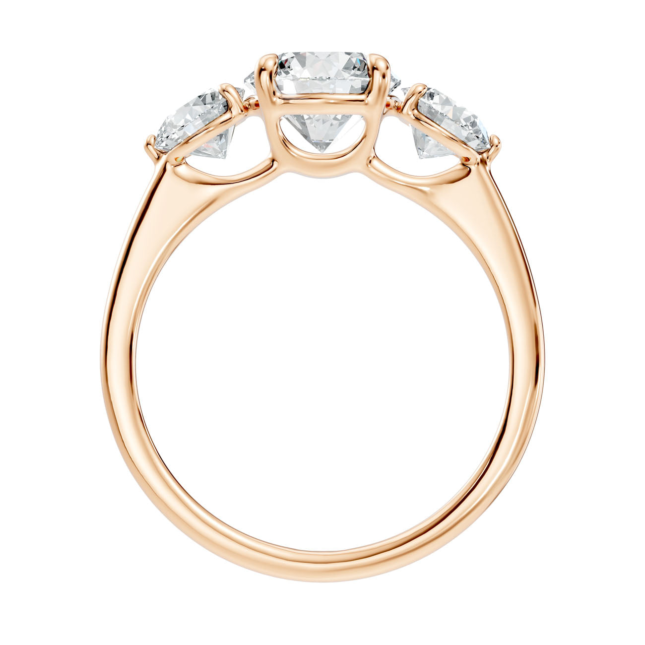 2.50 Ct. Three-Stone Round Diamond Ring with Prong Settings (L2-27#10053L) 3