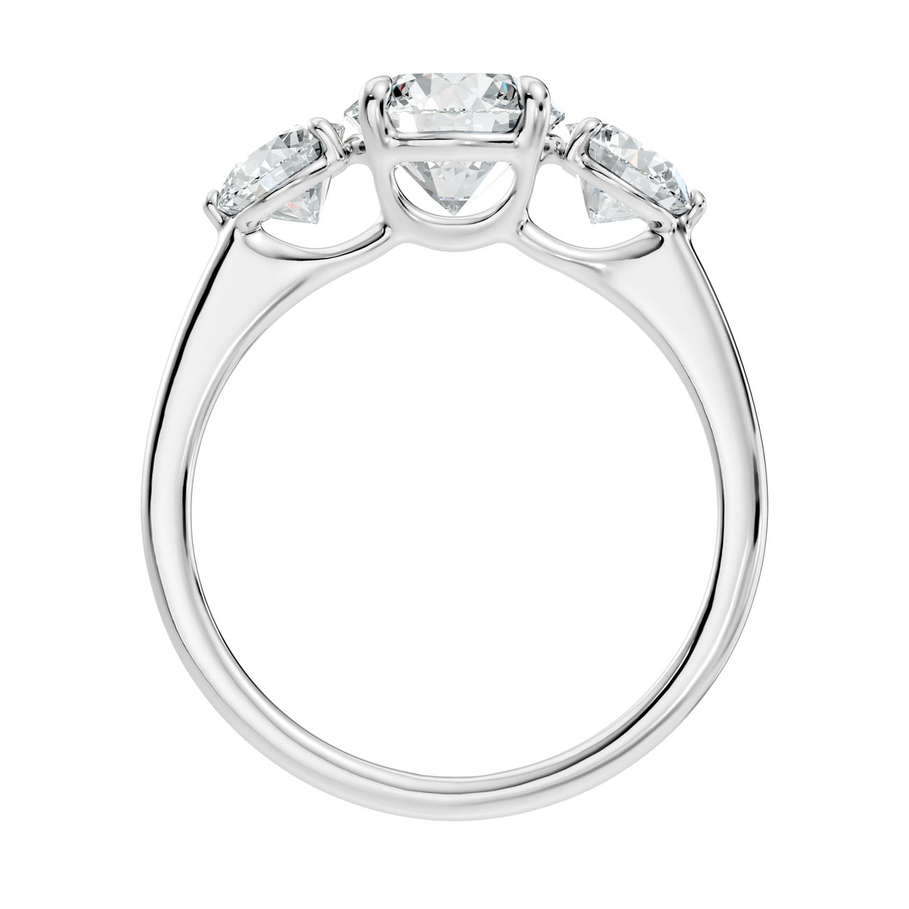 2.50 Ct. Three-Stone Round Diamond Ring with Prong Settings (L2-27#10053L) 8