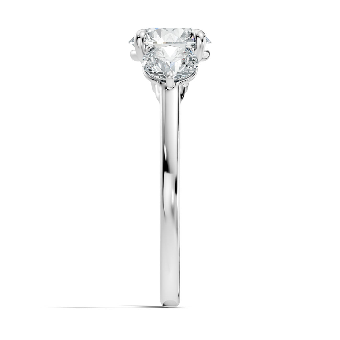 2.50 Ct. Three-Stone Round Diamond Ring with Prong Settings (L2-27#10053L) 9