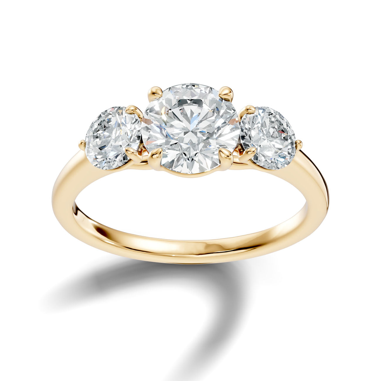 2.50 Ct. Three-Stone Round Diamond Ring with Prong Settings (L2-27#10053L) 10