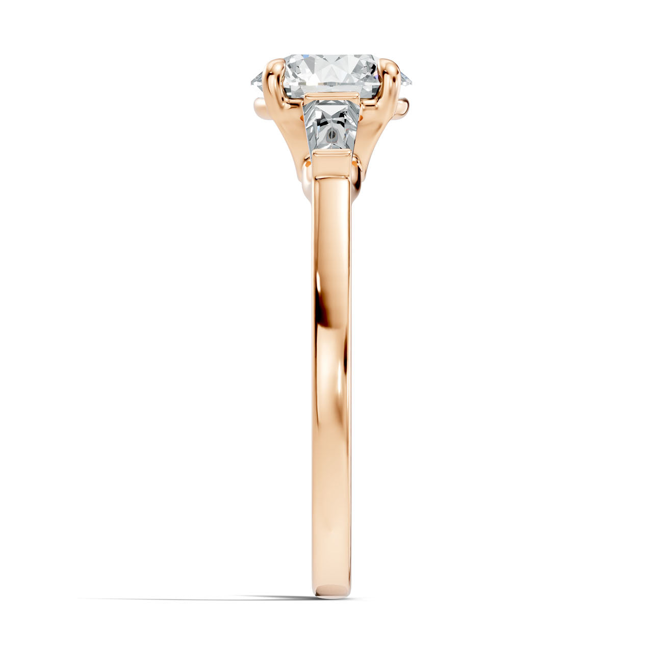 2.03 Ct. Round Diamond Ring with Tapered Baguette Side Stones (L2-27#10054L) 8