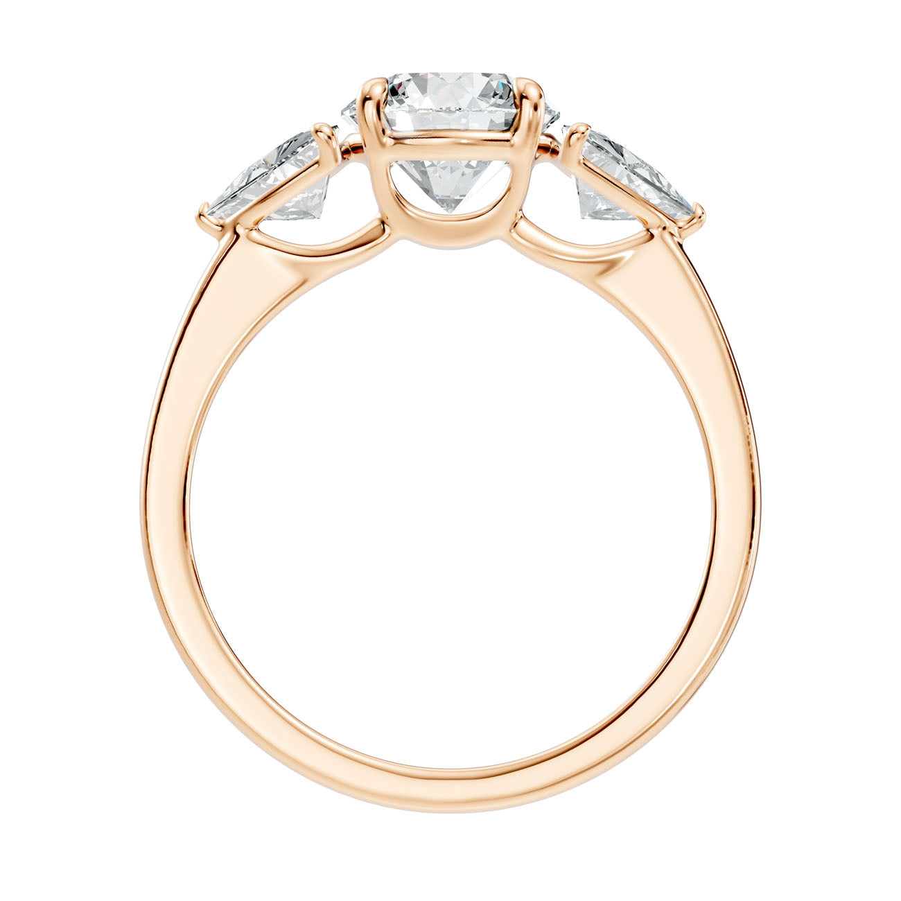 2.45 Ct. Round Diamond Ring with Trillion Side Stones (L2-27#10055L) 5