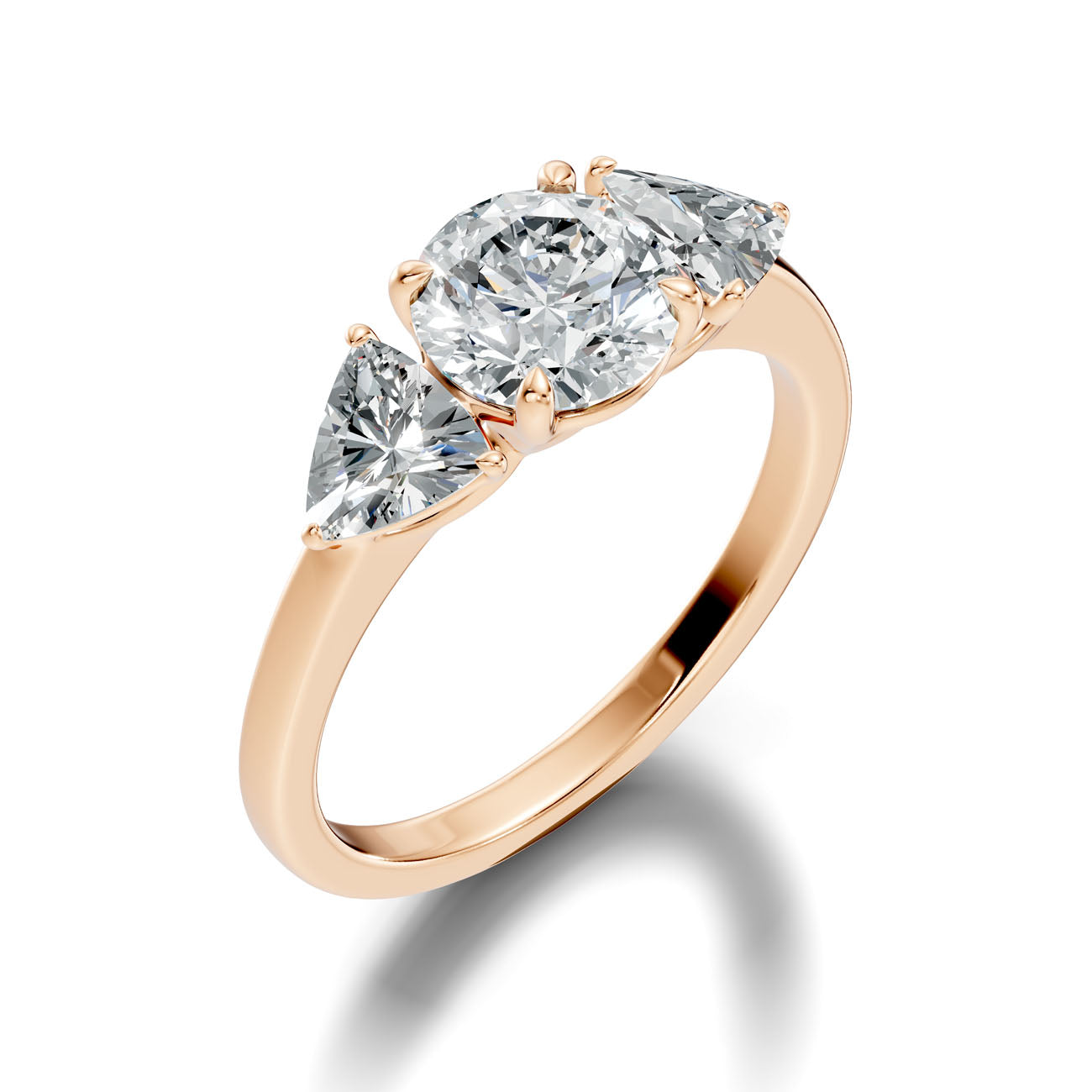 2.45 Ct. Round Diamond Ring with Trillion Side Stones (L2-27#10055L)