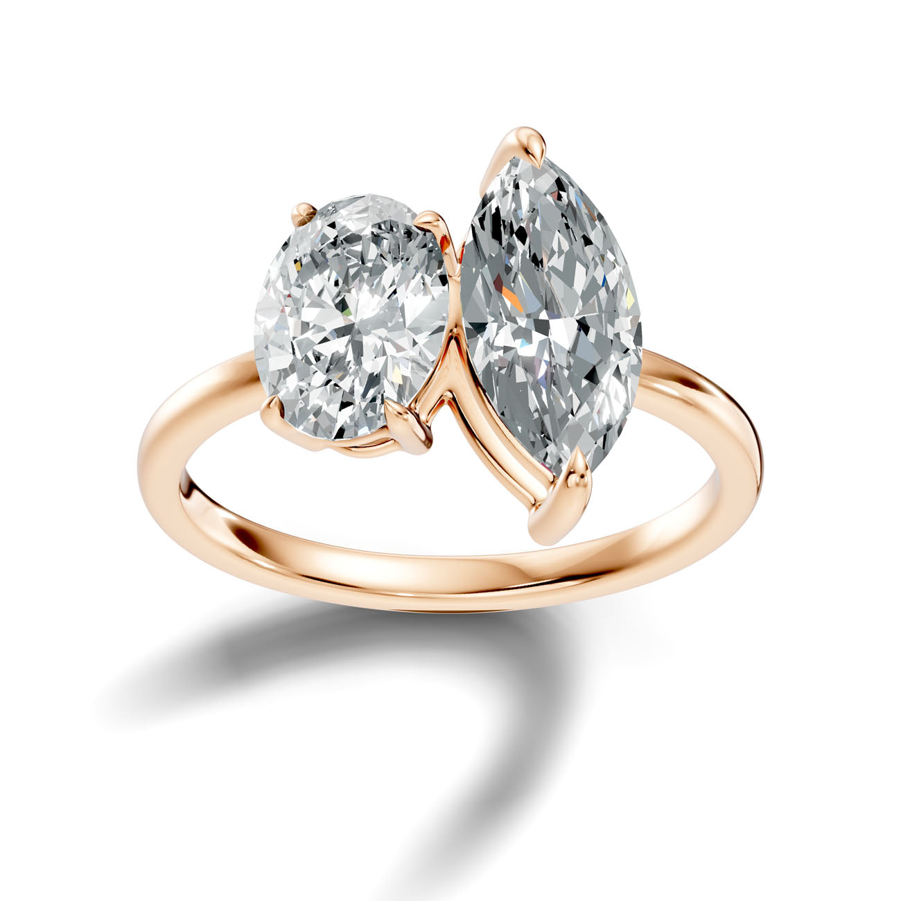 2.83 Ct. Toi et Moi Oval & Marquise Diamond Ring (L2-27#10056L) 6