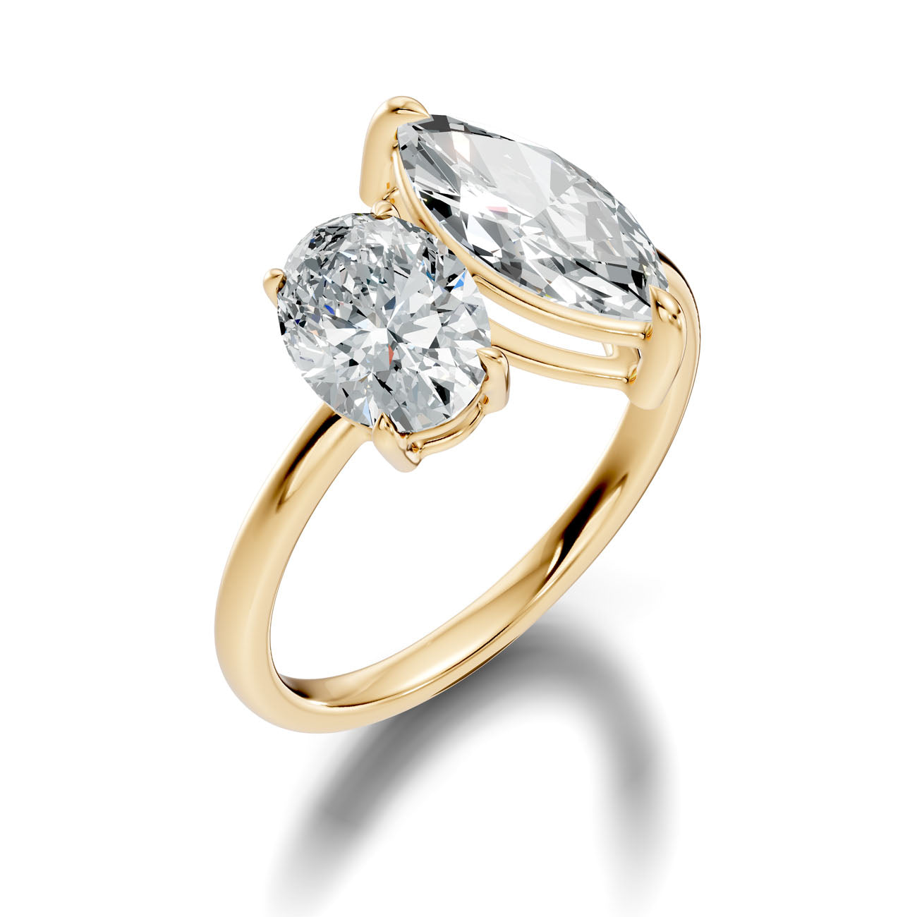 2.83 Ct. Toi et Moi Oval & Marquise Diamond Ring (L2-27#10056L) 9