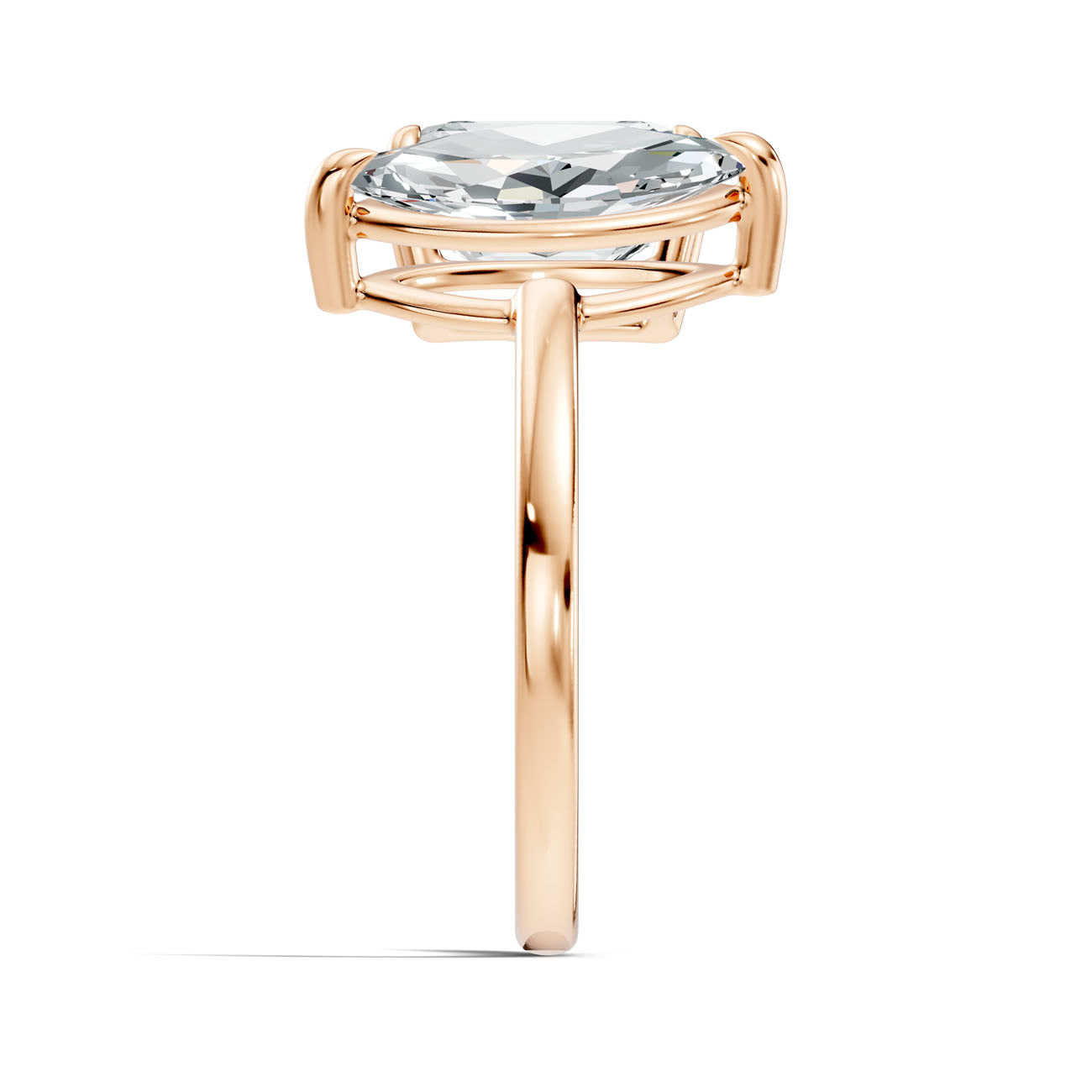3.47 Ct. Toi et Moi Ring with Emerald and Marquise Diamonds (L2-27#10057L) 5