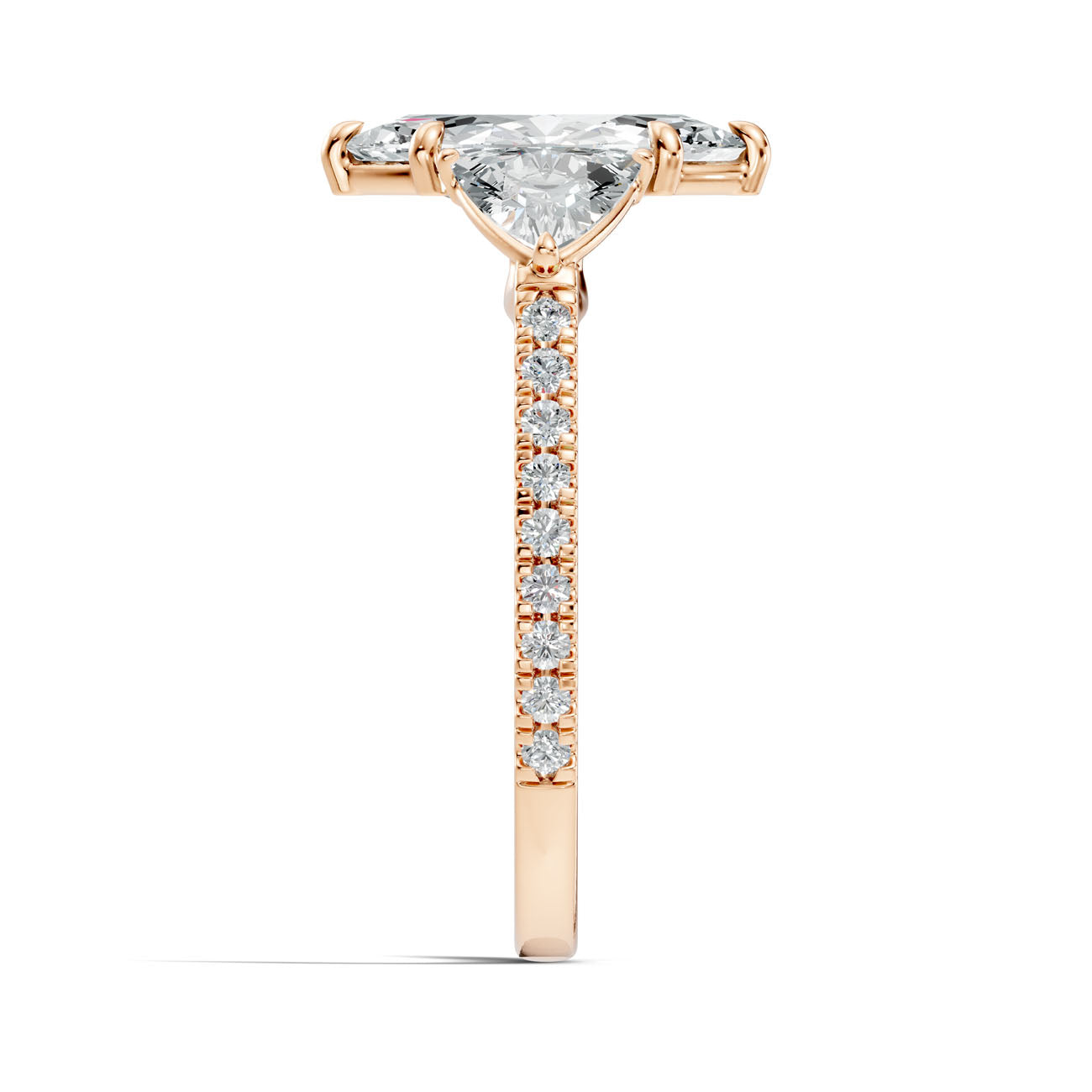 2.60 Ct. Marquise Diamond Ring with Trillion Side Diamonds and Pavé Shank (L2-27#10062L) 13