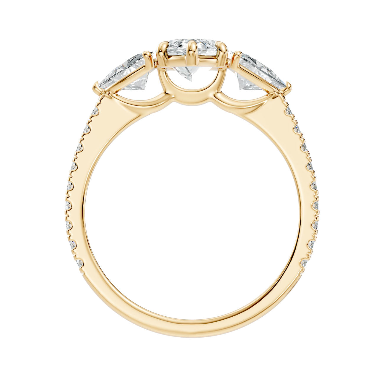 2.60 Ct. Marquise Diamond Ring with Trillion Side Diamonds and Pavé Shank (L2-27#10062L) 12