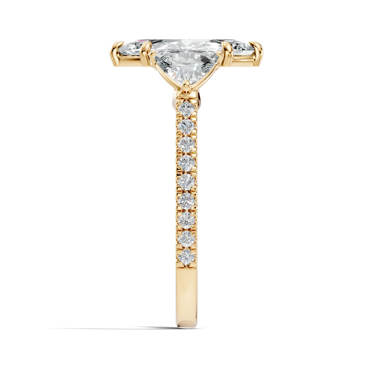 2.60 Ct. Marquise Diamond Ring with Trillion Side Diamonds and Pavé Shank (L2-27#10062L) 15