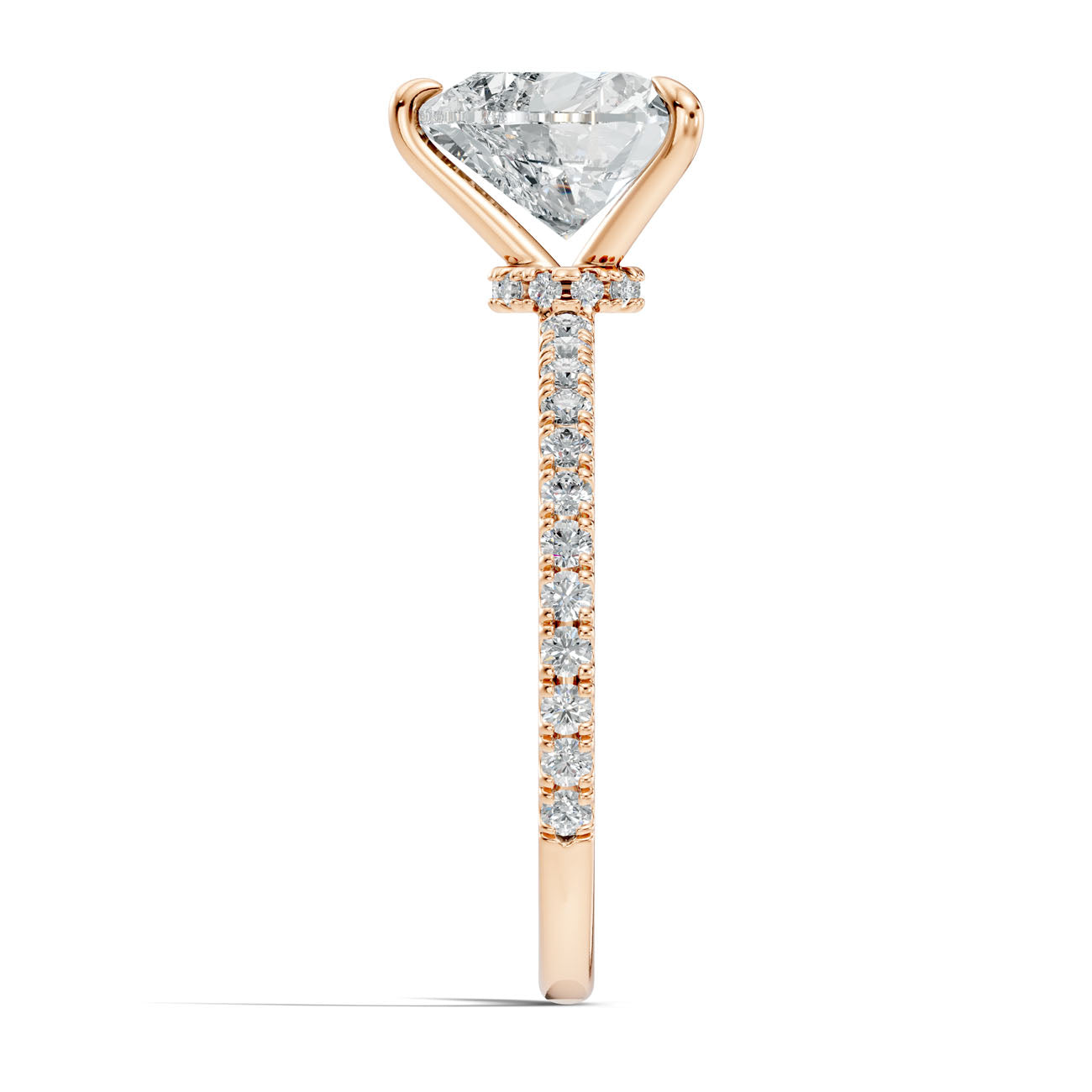 2.10 Ct. Heart Diamond Hidden Halo Pavé Ring (L2-27#10063L) 7