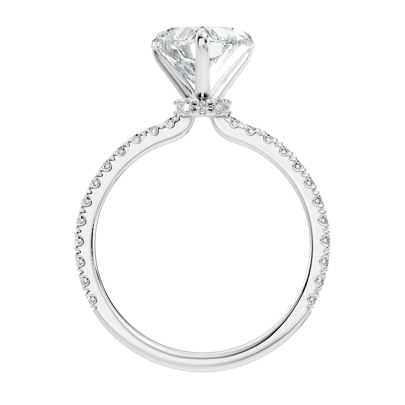 2.10 Ct. Heart Diamond Hidden Halo Pavé Ring (L2-27#10063L) 11