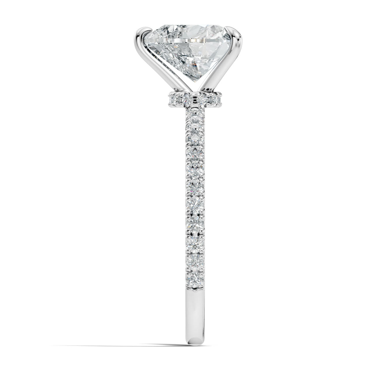 2.10 Ct. Heart Diamond Hidden Halo Pavé Ring (L2-27#10063L) 13