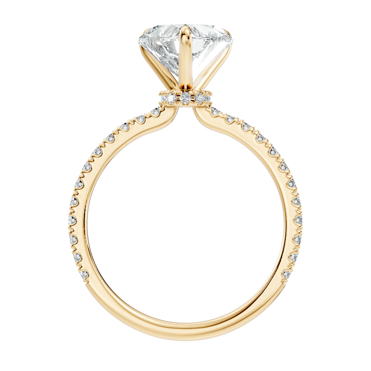 2.10 Ct. Heart Diamond Hidden Halo Pavé Ring (L2-27#10063L) 9