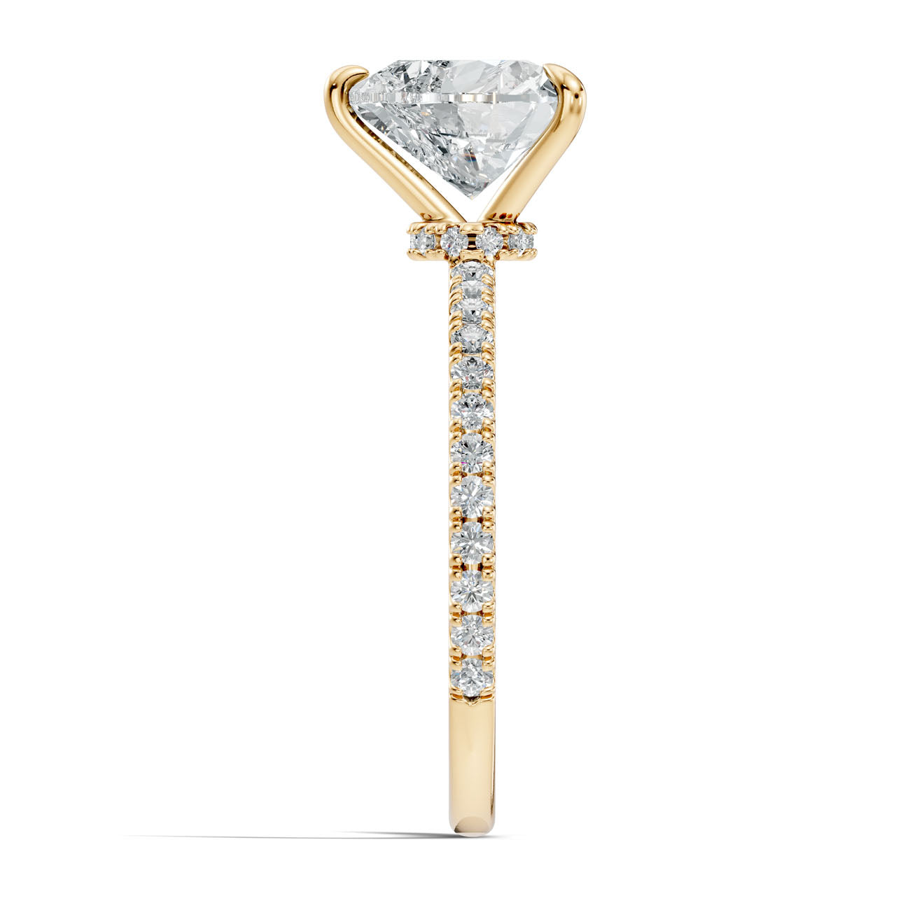 2.10 Ct. Heart Diamond Hidden Halo Pavé Ring (L2-27#10063L) 15