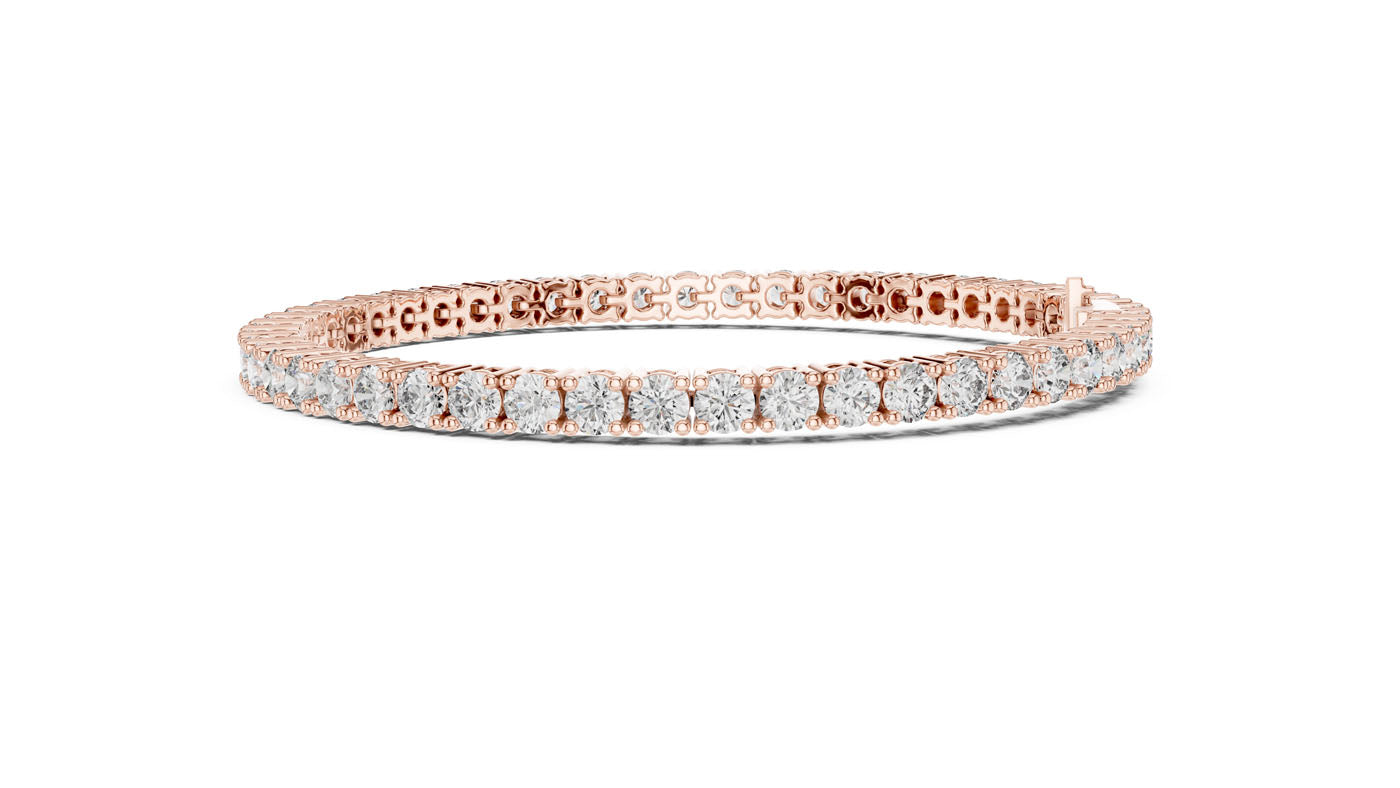 6.37 Ct. Graduated Round Diamond Tennis Bracelet (GLBR-0099) 7