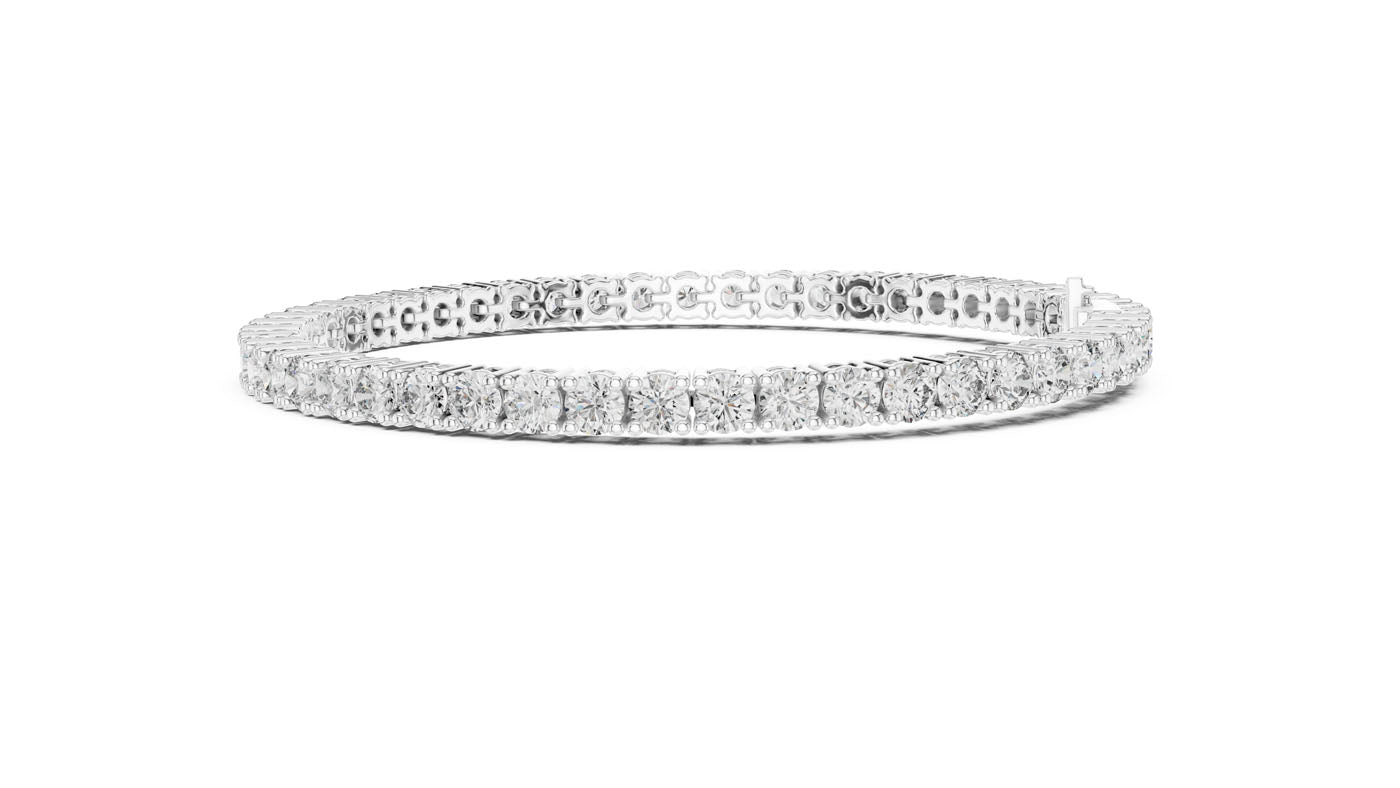 6.37 Ct. Graduated Round Diamond Tennis Bracelet (GLBR-0099) 11