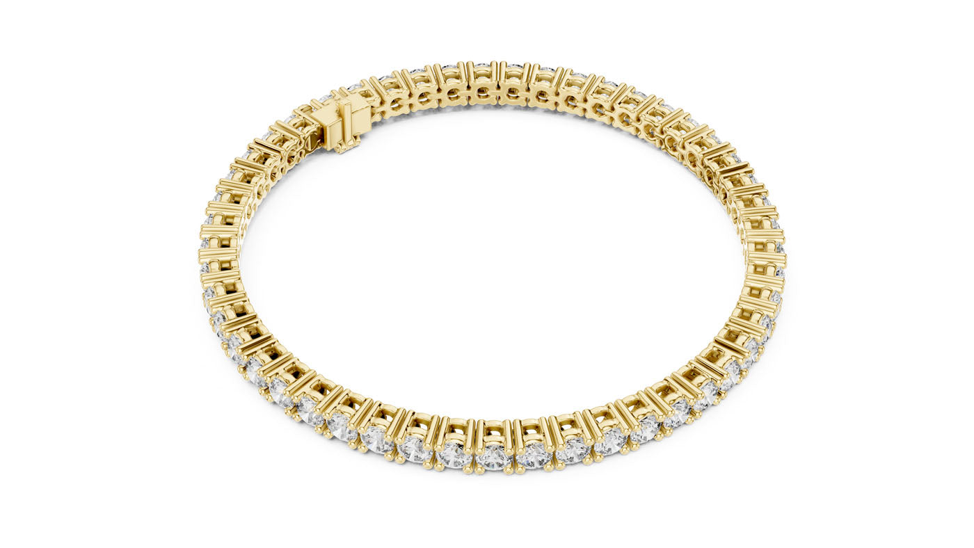 6.37 Ct. Graduated Round Diamond Tennis Bracelet (GLBR-0099)
