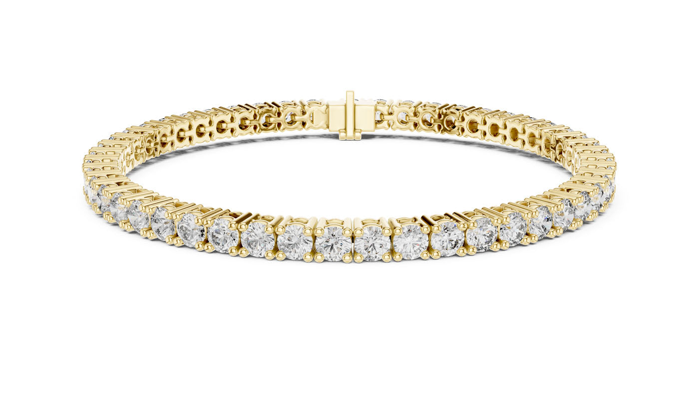 6.37 Ct. Graduated Round Diamond Tennis Bracelet (GLBR-0099) 3