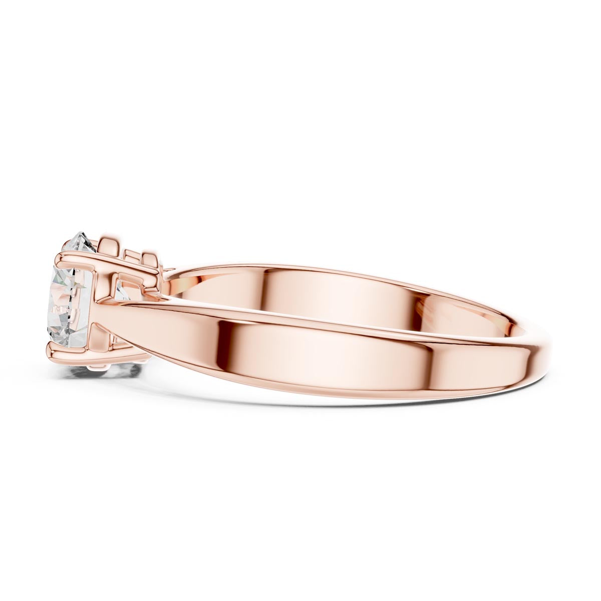 1.00 Ct. Round Diamond Tapered Four-Prong Solitaire Ring (LR-0003) 10