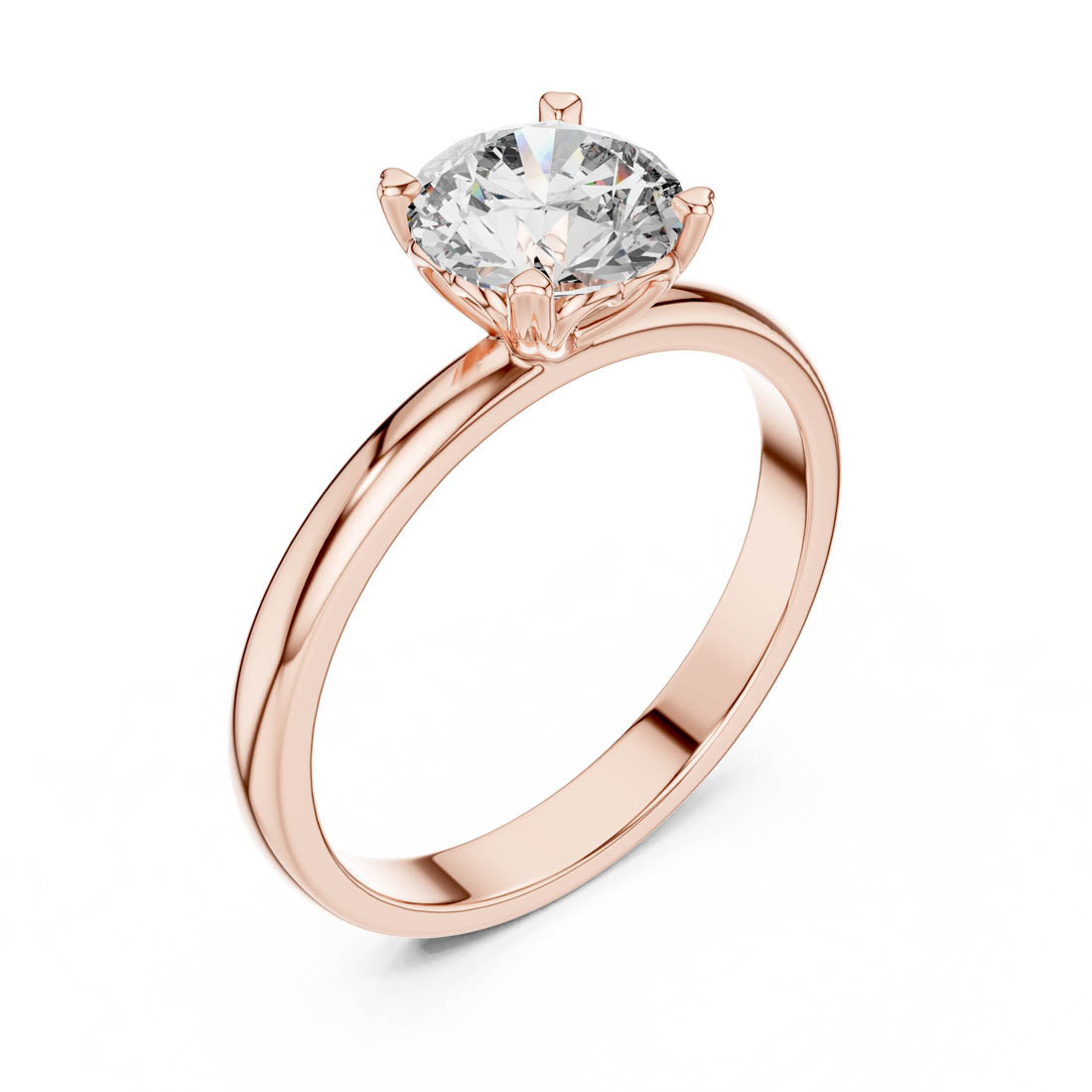 1.00 Ct. Classic Round Solitaire Engagement Ring with Heart Gallery Detail (LR-0010) 4