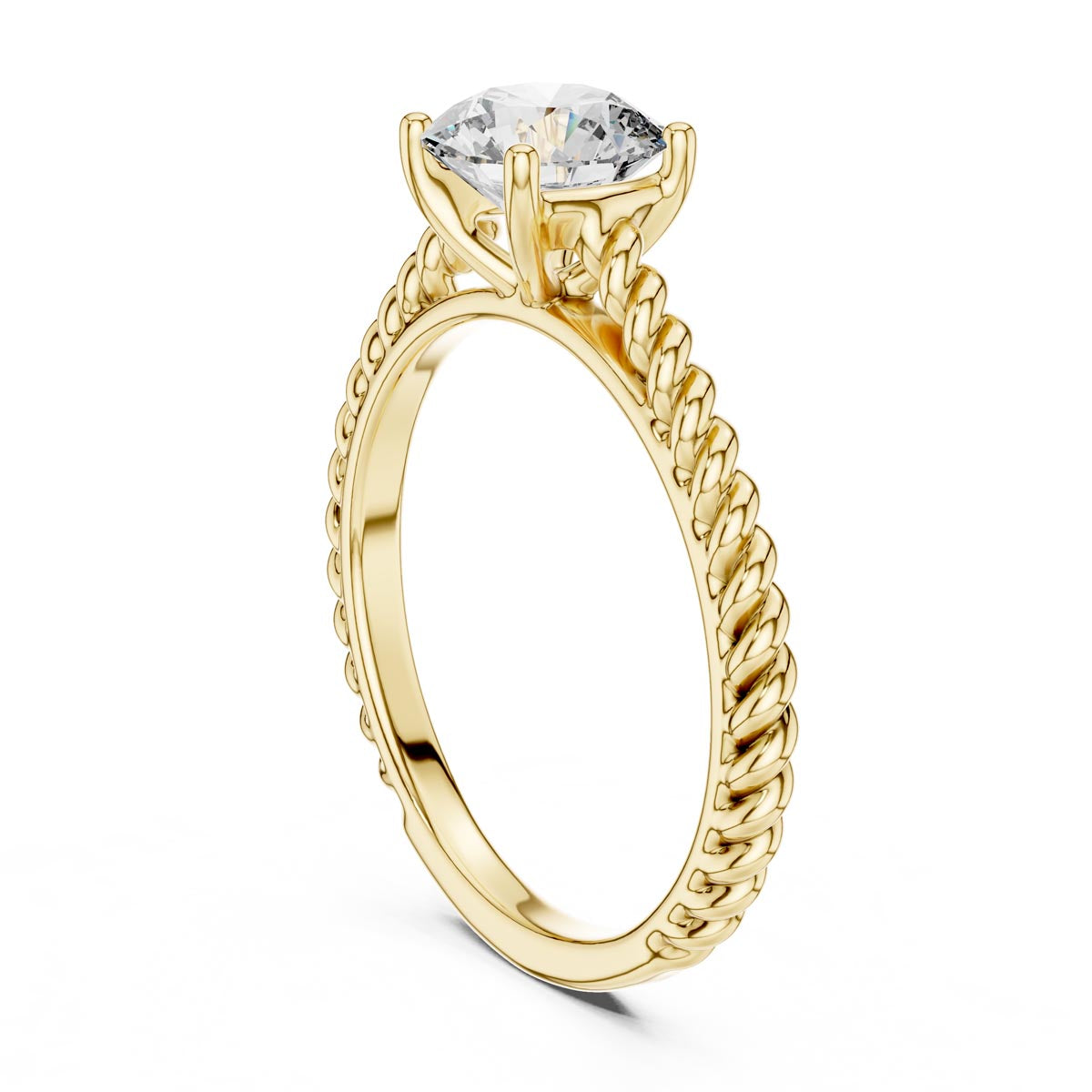 1.00 Ct. Braided Solitaire Diamond Engagement Ring (LR-0011) 7