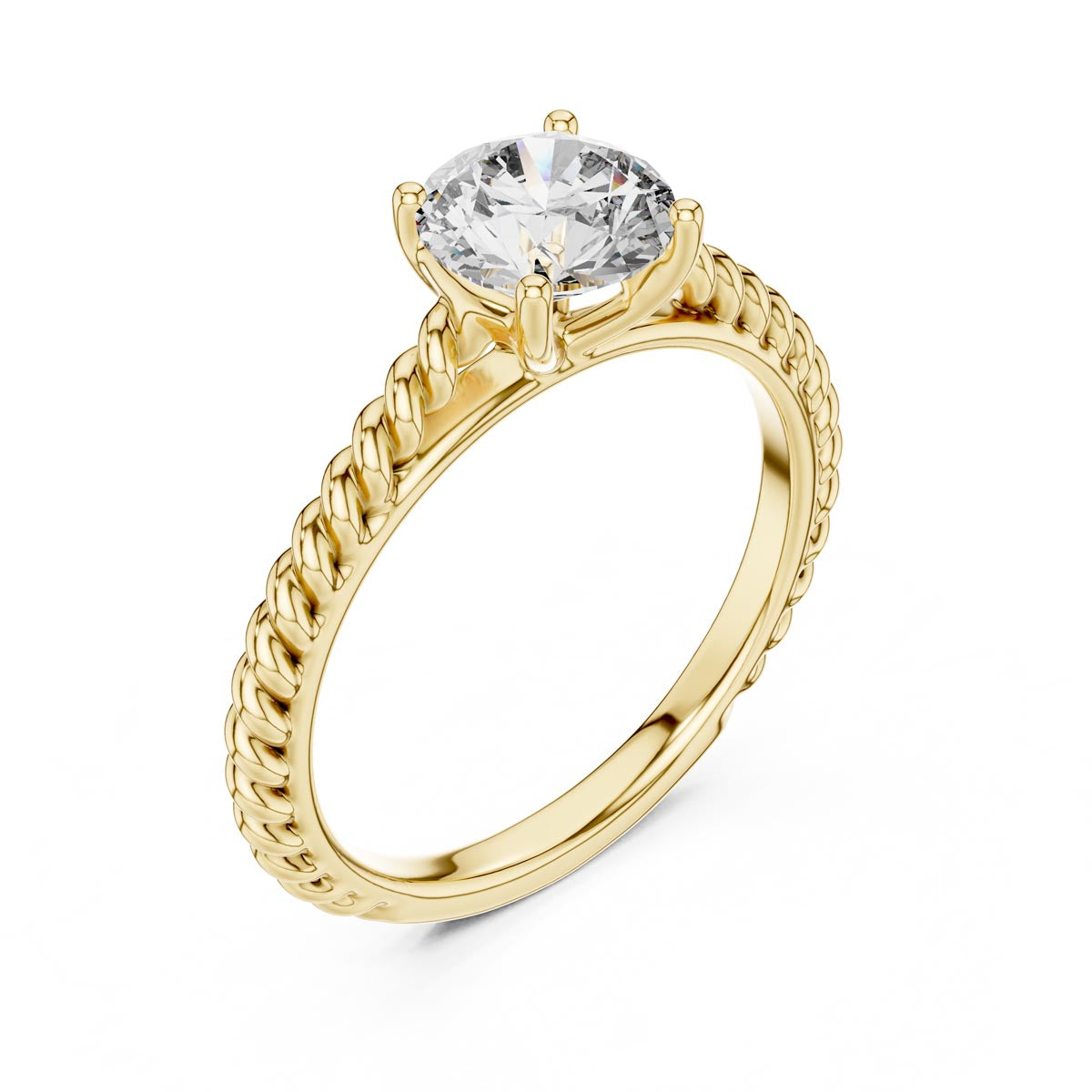 1.00 Ct. Braided Solitaire Diamond Engagement Ring (LR-0011) 6