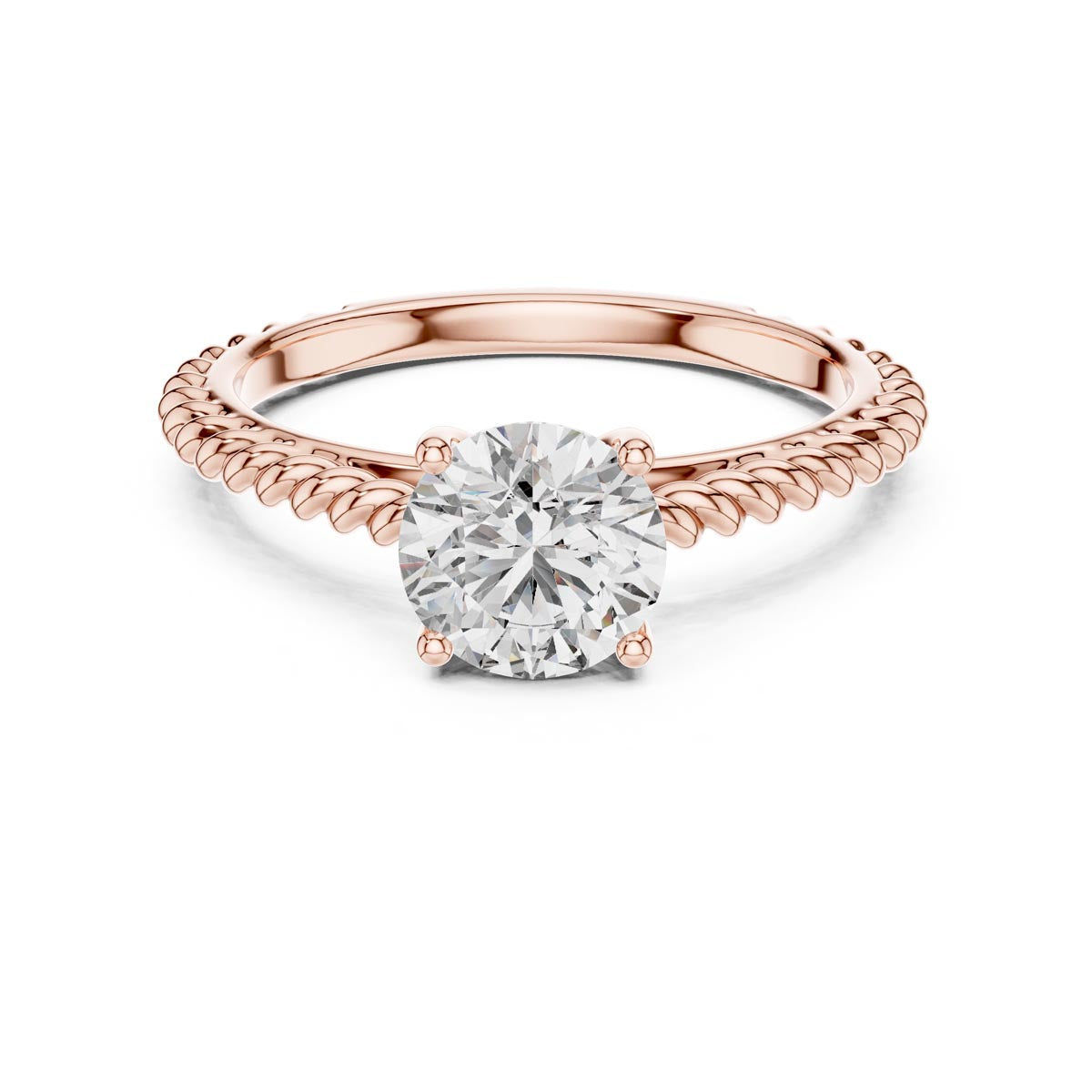 1.00 Ct. Braided Solitaire Diamond Engagement Ring (LR-0011) 3