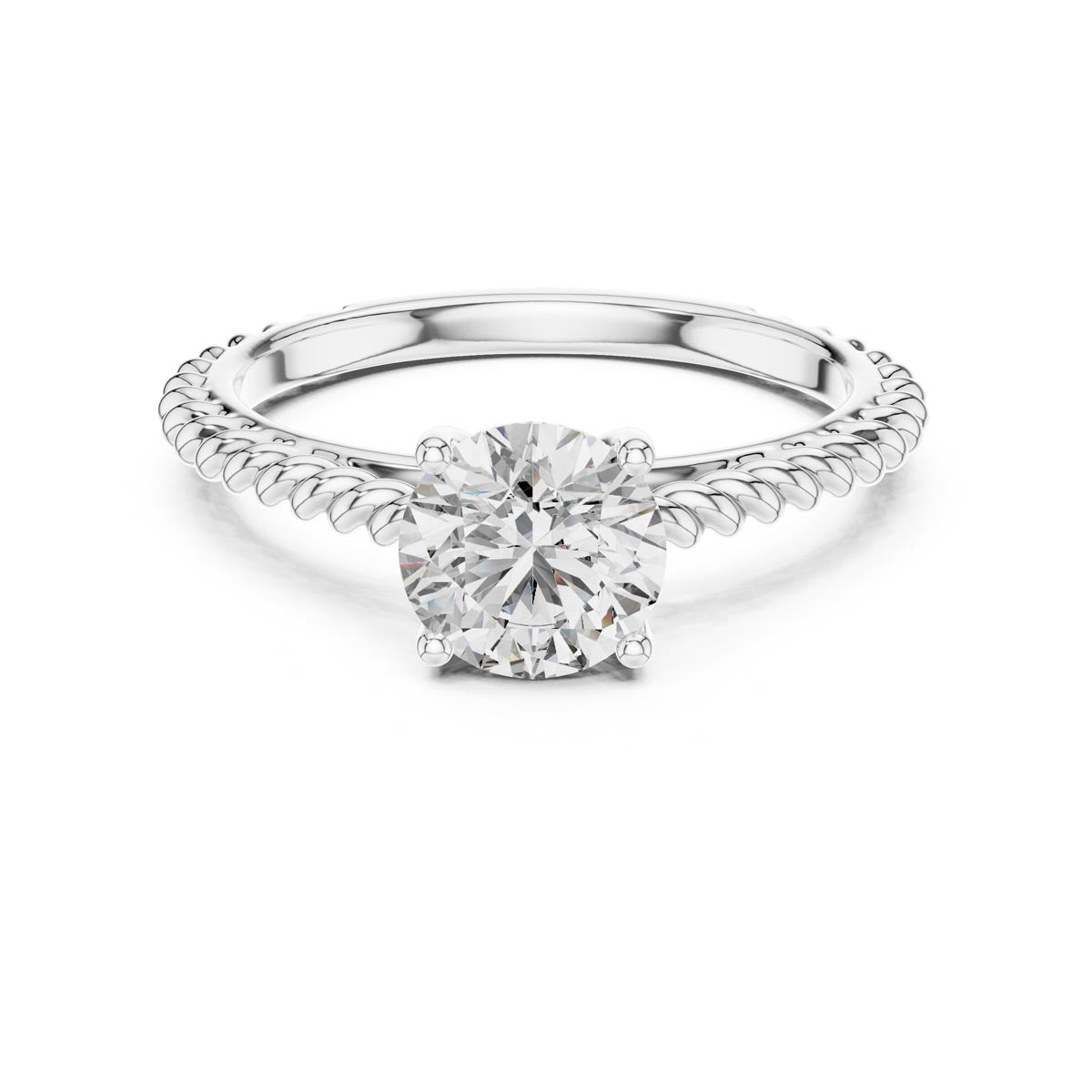 1.00 Ct. Braided Solitaire Diamond Engagement Ring (LR-0011)