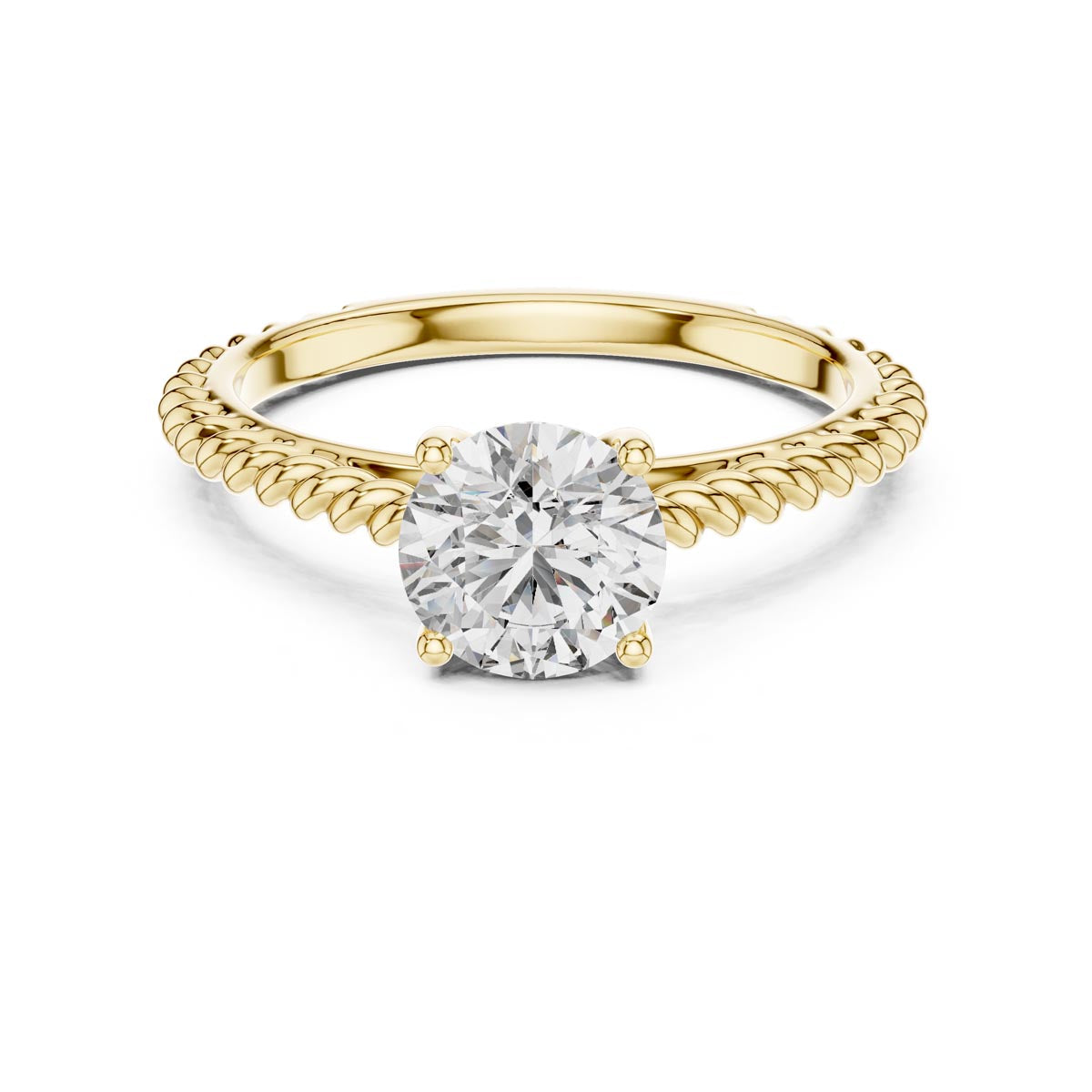 1.00 Ct. Braided Solitaire Diamond Engagement Ring (LR-0011)