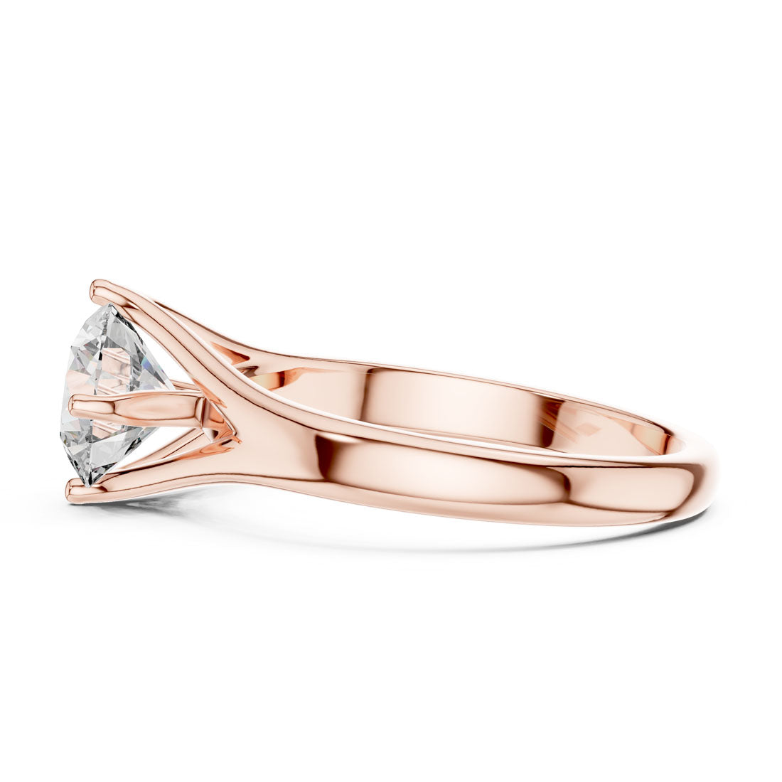 1.00 Ct. Twist-Shoulder Solitaire Diamond Engagement Ring (LR-0012) 10